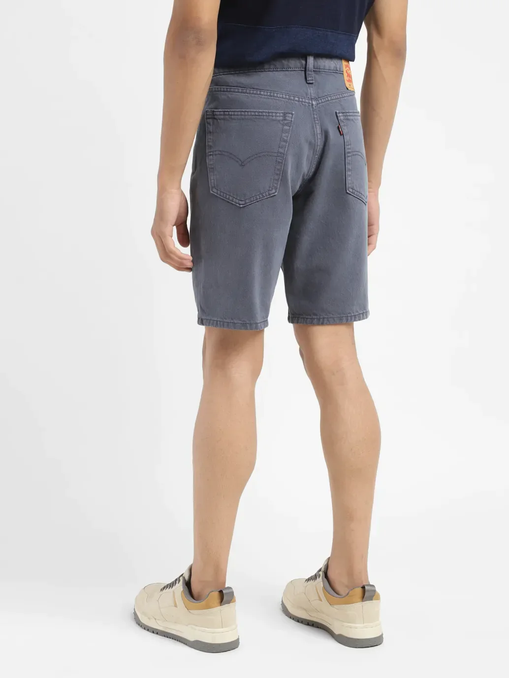Men's Blue Regular Fit Shorts - Image 3