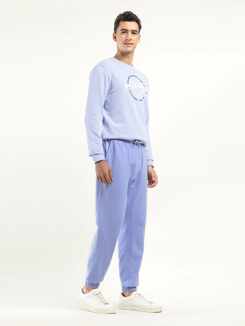 Men's Blue Regular Fit Joggers - Image 2
