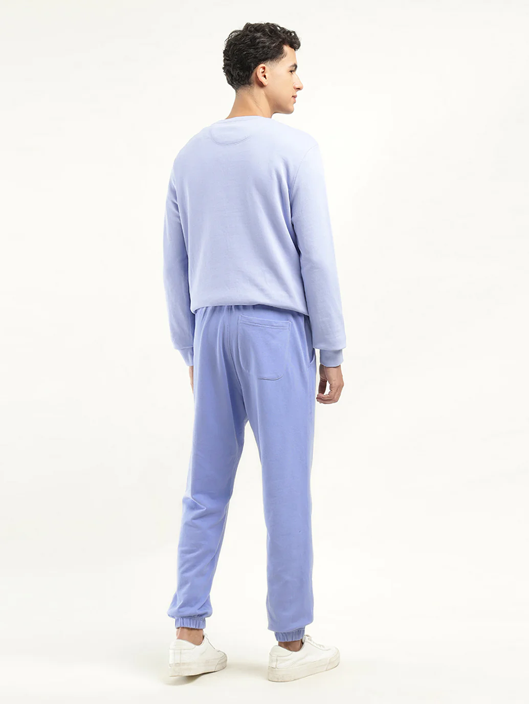 Men's Blue Regular Fit Joggers - Image 3