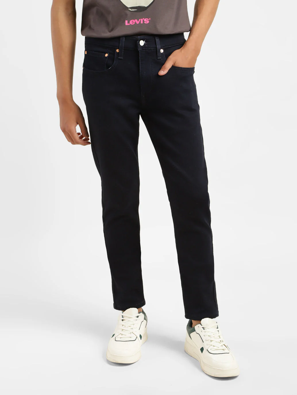 Men's Blue Skinny Fit Mid Rise Jeans - Image 2