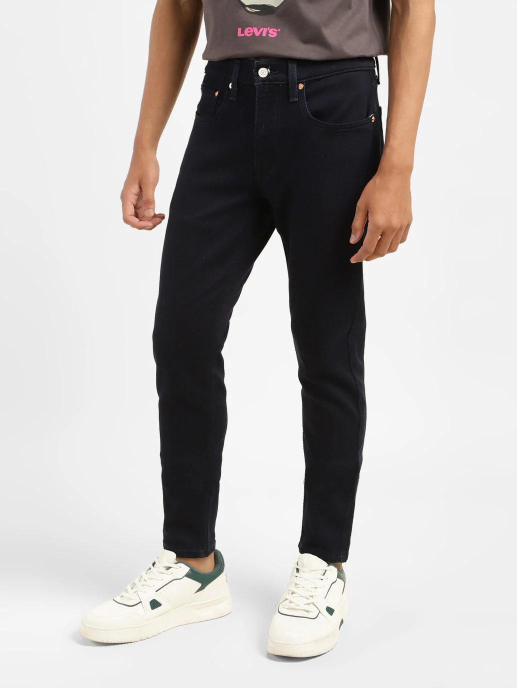 Men's Blue Skinny Fit Mid Rise Jeans - Image 4