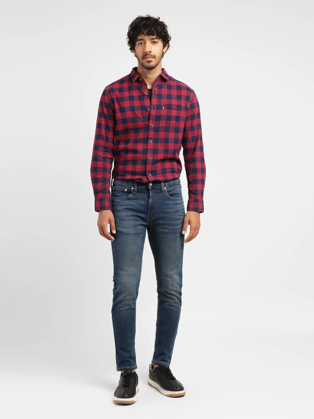 Men's Blue Skinny Fit Mid Rise Jeans - Image 5