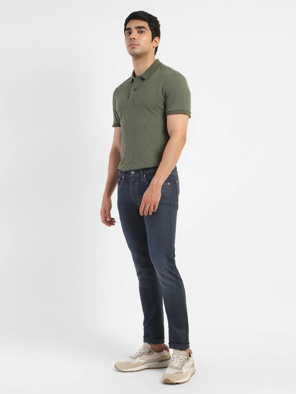 Men's Blue Skinny Fit Mid Rise Jeans