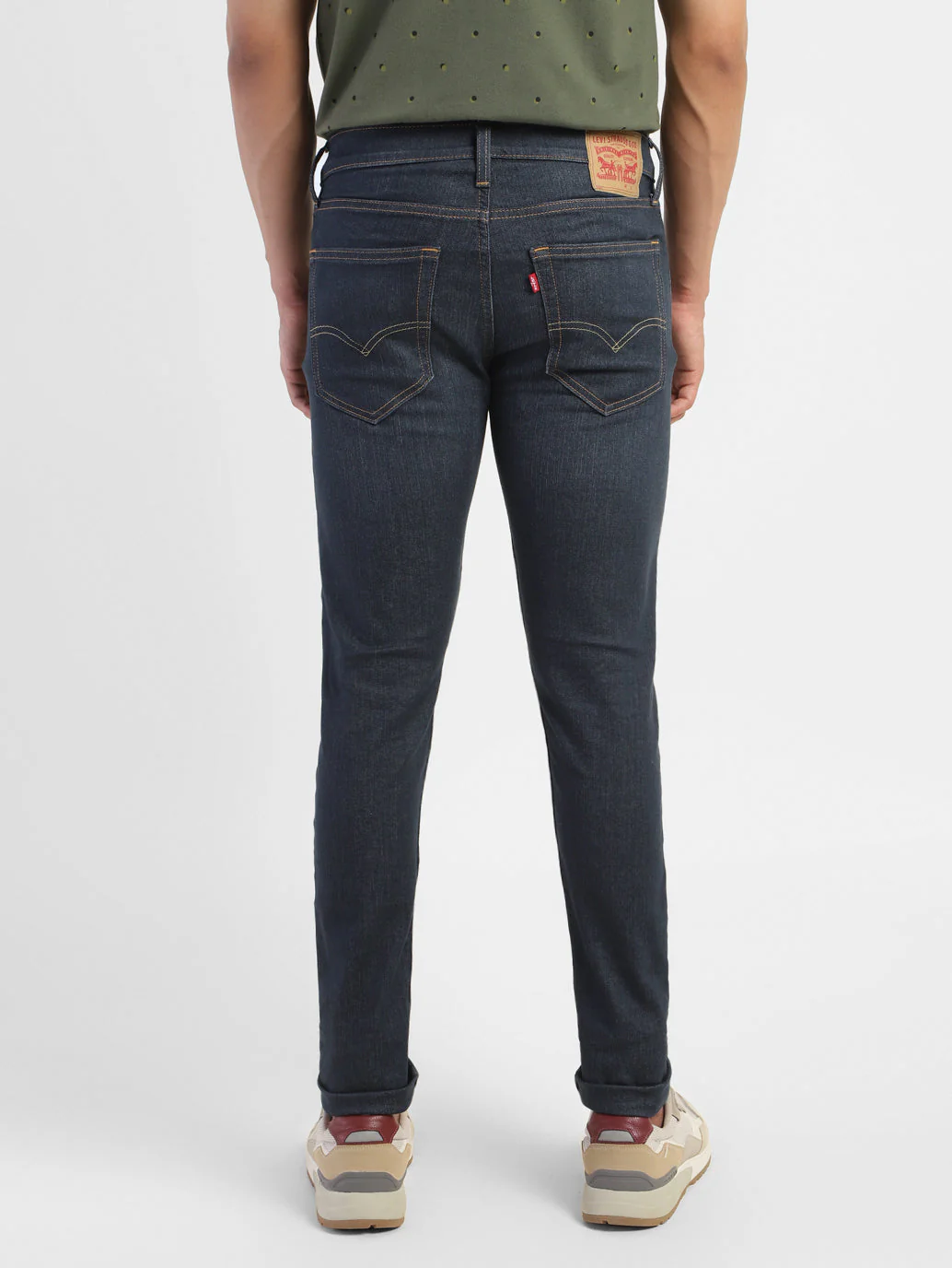 Men's Blue Skinny Fit Mid Rise Jeans - Image 3