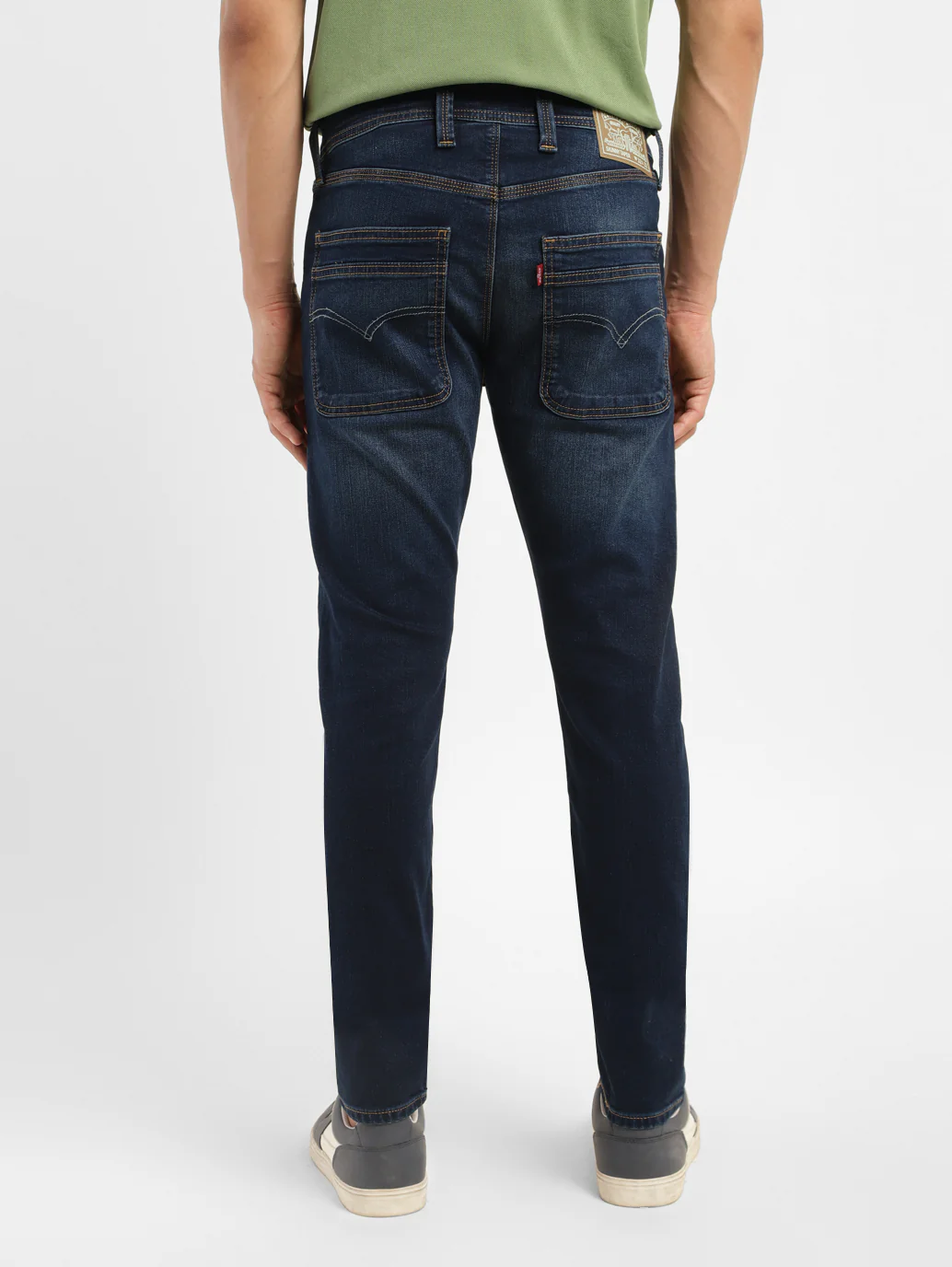 Men's Blue Skinny Fit Mid Rise Jeans - Image 2