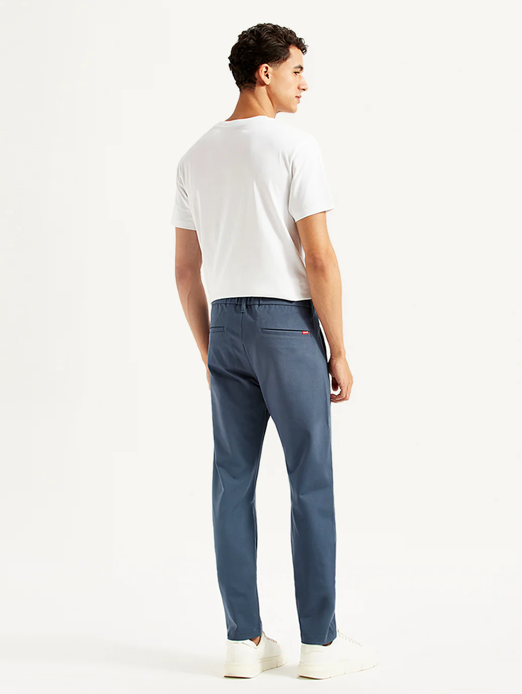 Men's Blue Slim Fit Tech Pant Chinos - Image 5
