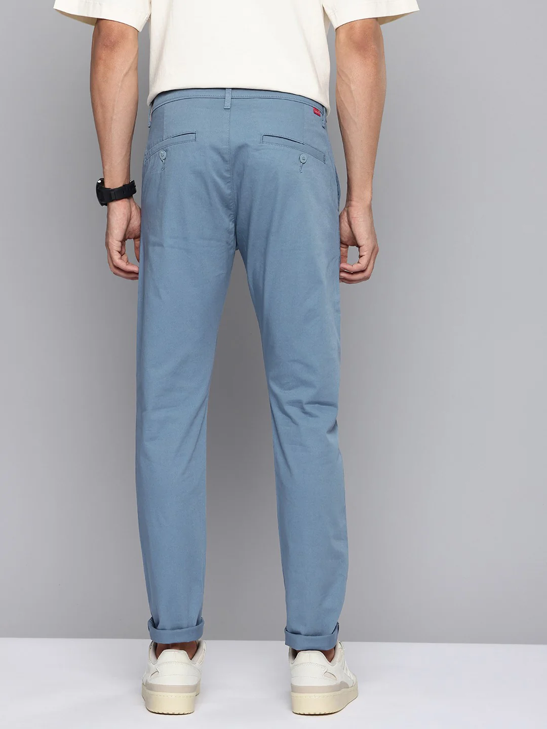 Men's 512 Blue Slim Tapered Fit Trousers - Image 2