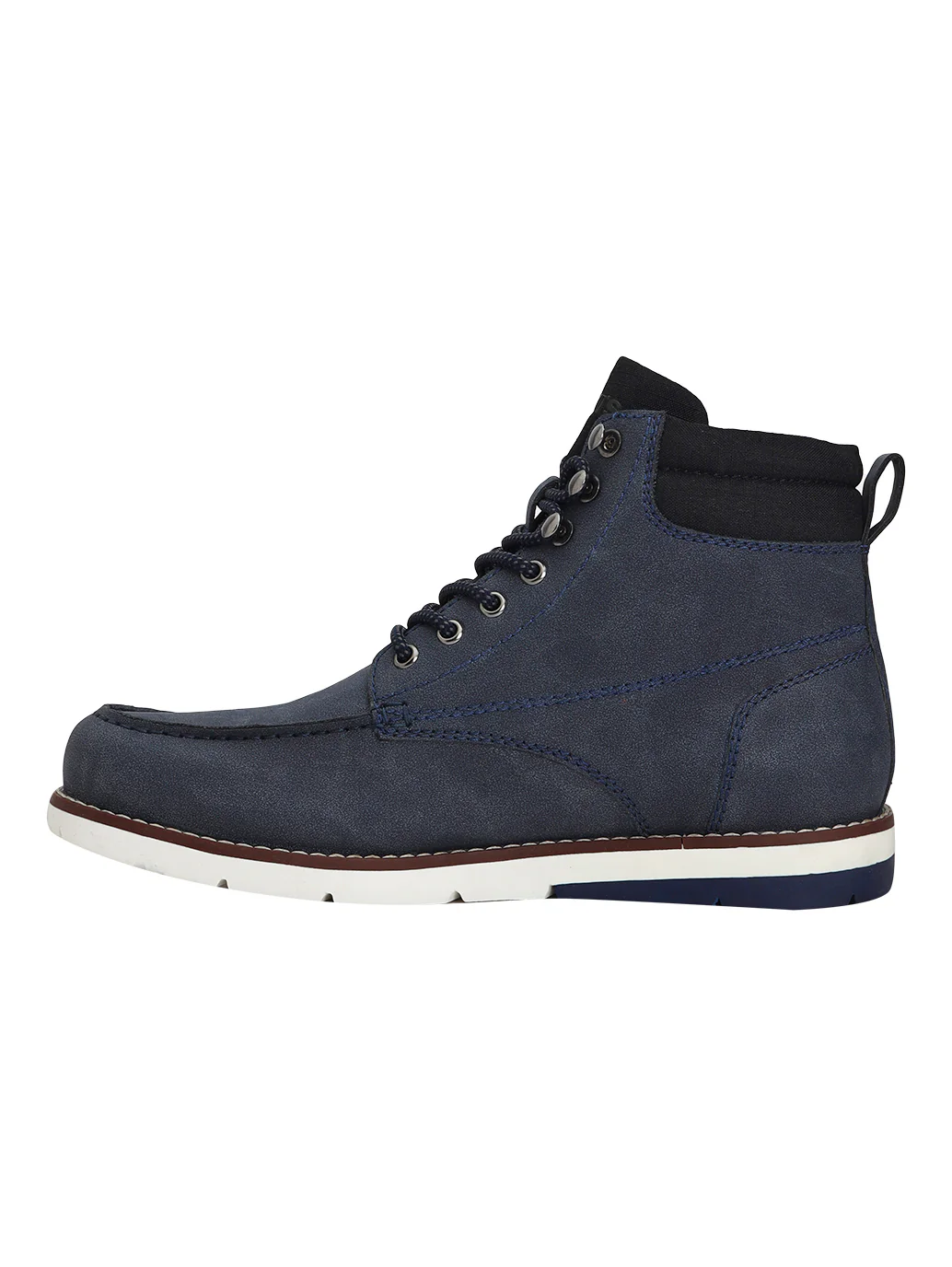 Men's Blue Solid Boots - Image 2