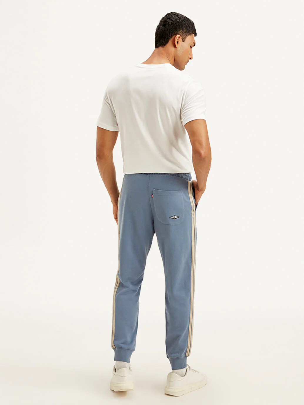 Men's Blue Solid Joggers - Image 3