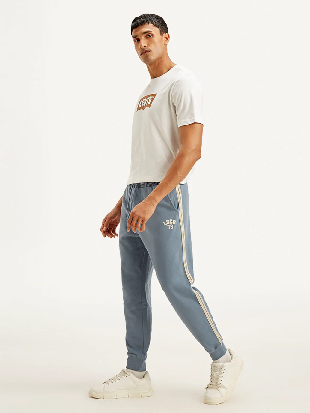 Men's Blue Solid Joggers - Image 6