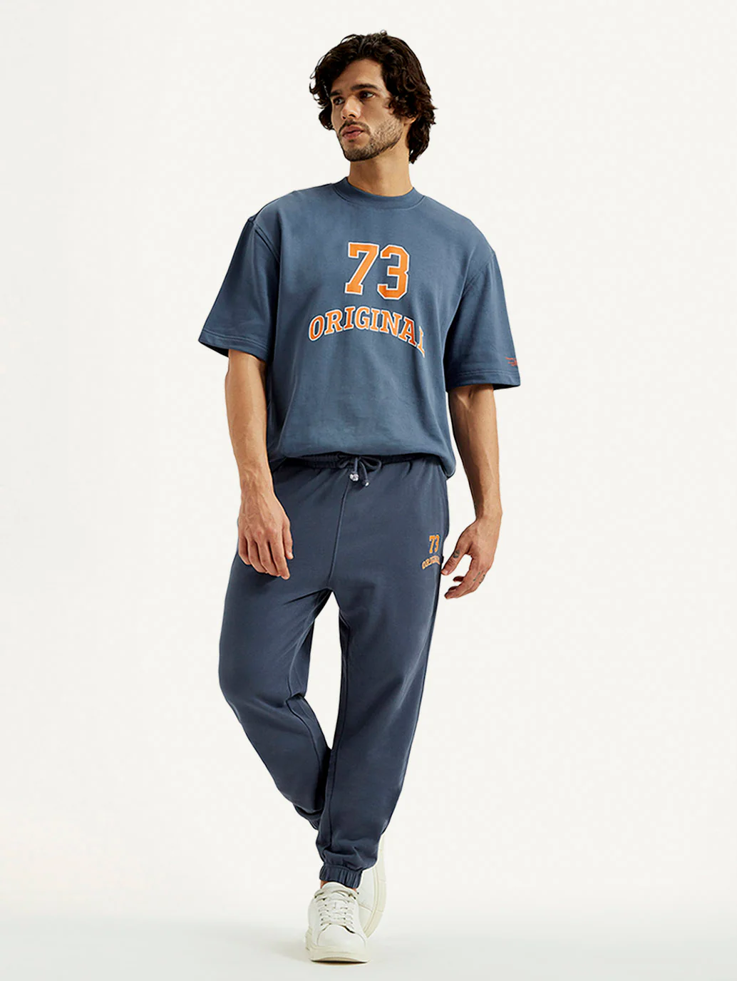 Men's Blue Solid Joggers - Image 5