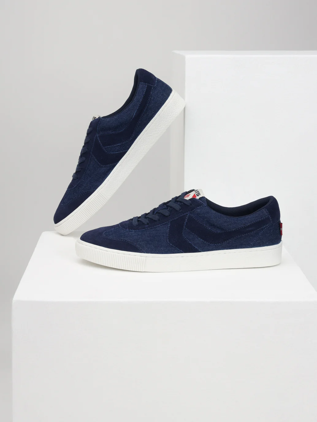 Men's Blue Solid Sneakers - Image 7