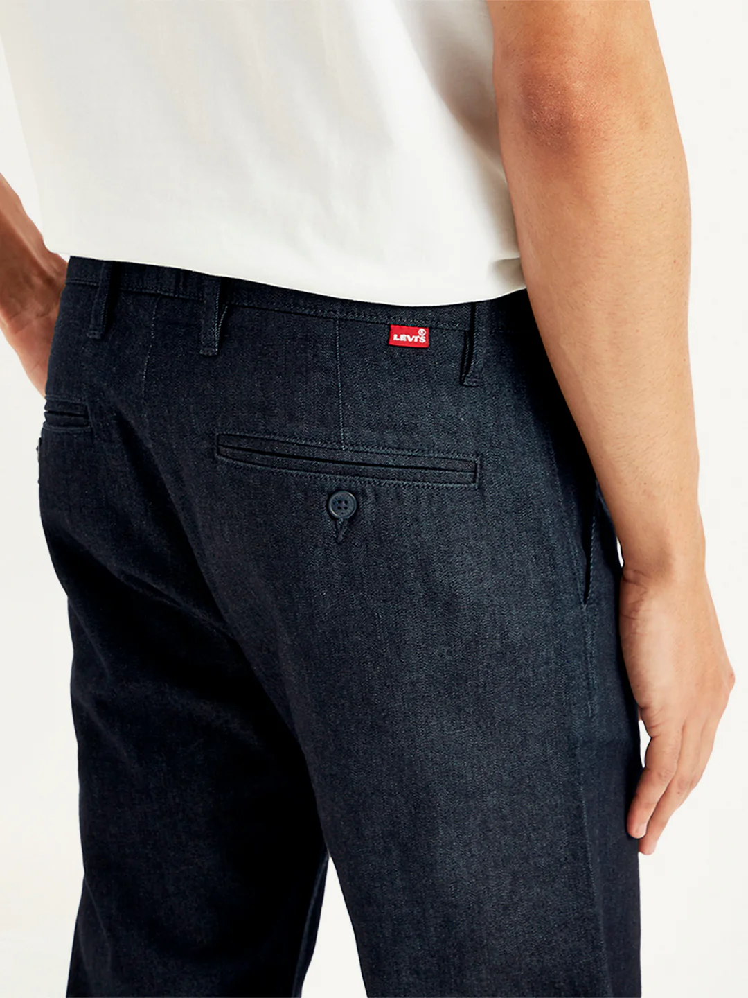 Men's Blue Tapered Chinos - Image 4