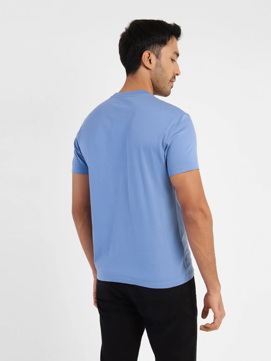 Men's Blue Typography Redloop Crew Neck T-Shirt - Image 3