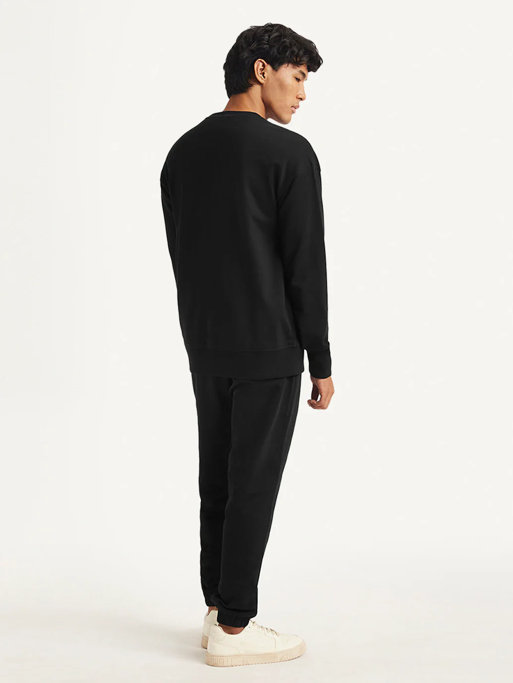 Men's Brand Logo Black Crew Neck Sweatshirt - Image 2