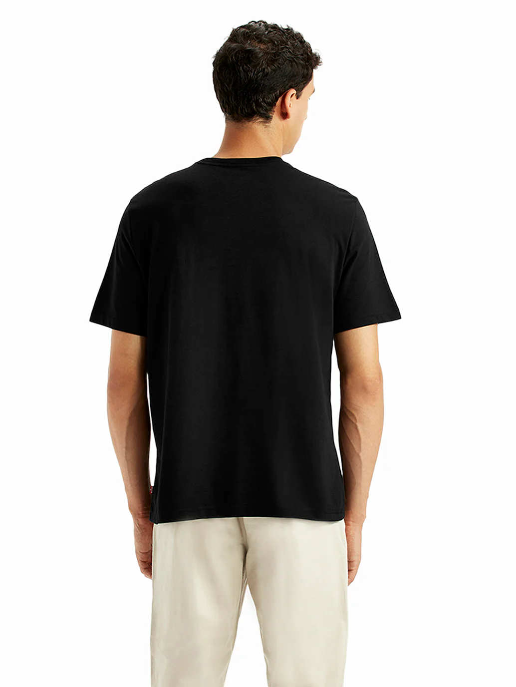 Men's Brand Logo Black Crew Neck T-shirt - Image 3