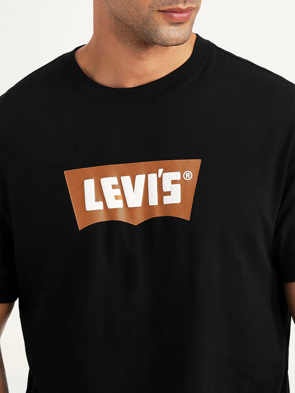 Men's Brand Logo Black Slim Fit T-shirt - Image 3