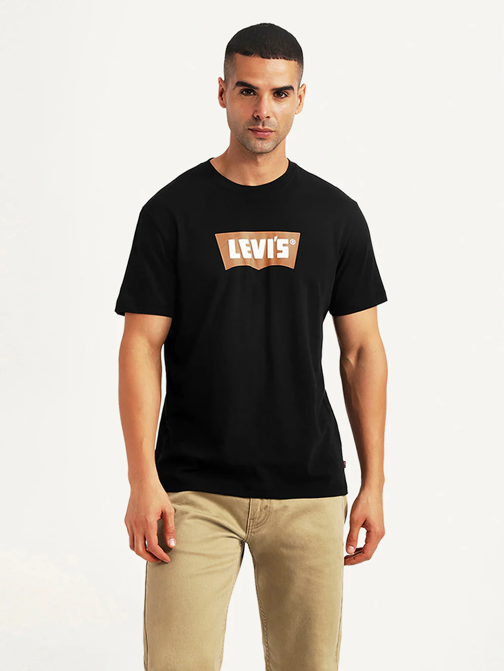Men's Brand Logo Black Slim Fit T-shirt - Image 5