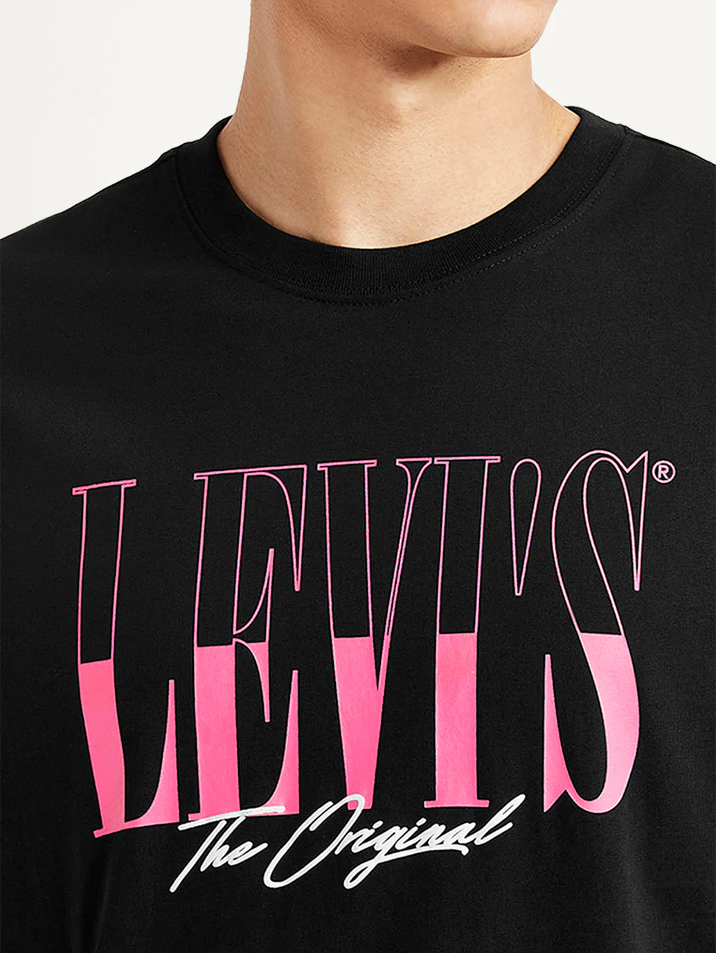 Men's Brand Logo Black Slim Fit T-shirt - Image 4
