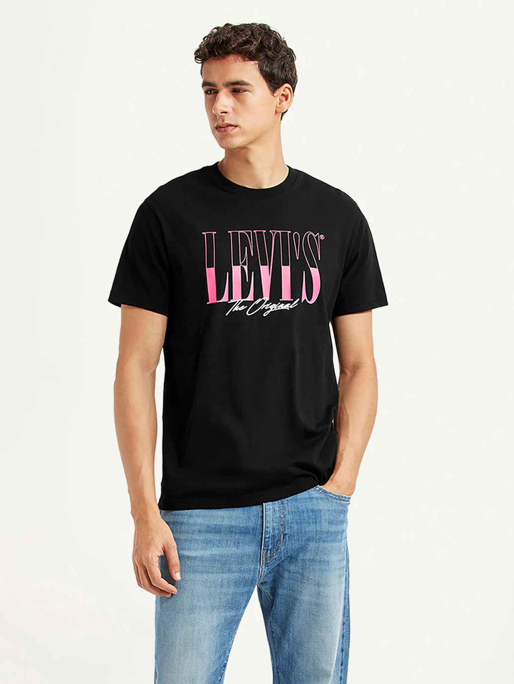 Men's Brand Logo Black Slim Fit T-shirt - Image 5