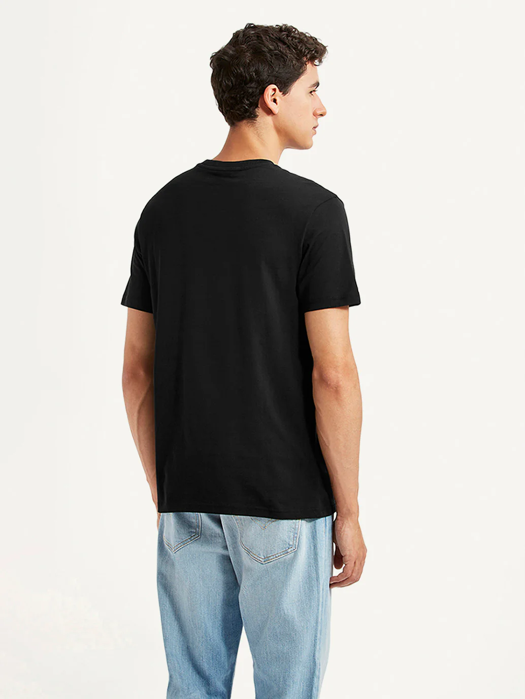 Men's Brand Logo Black Slim Fit T-shirt - Image 3