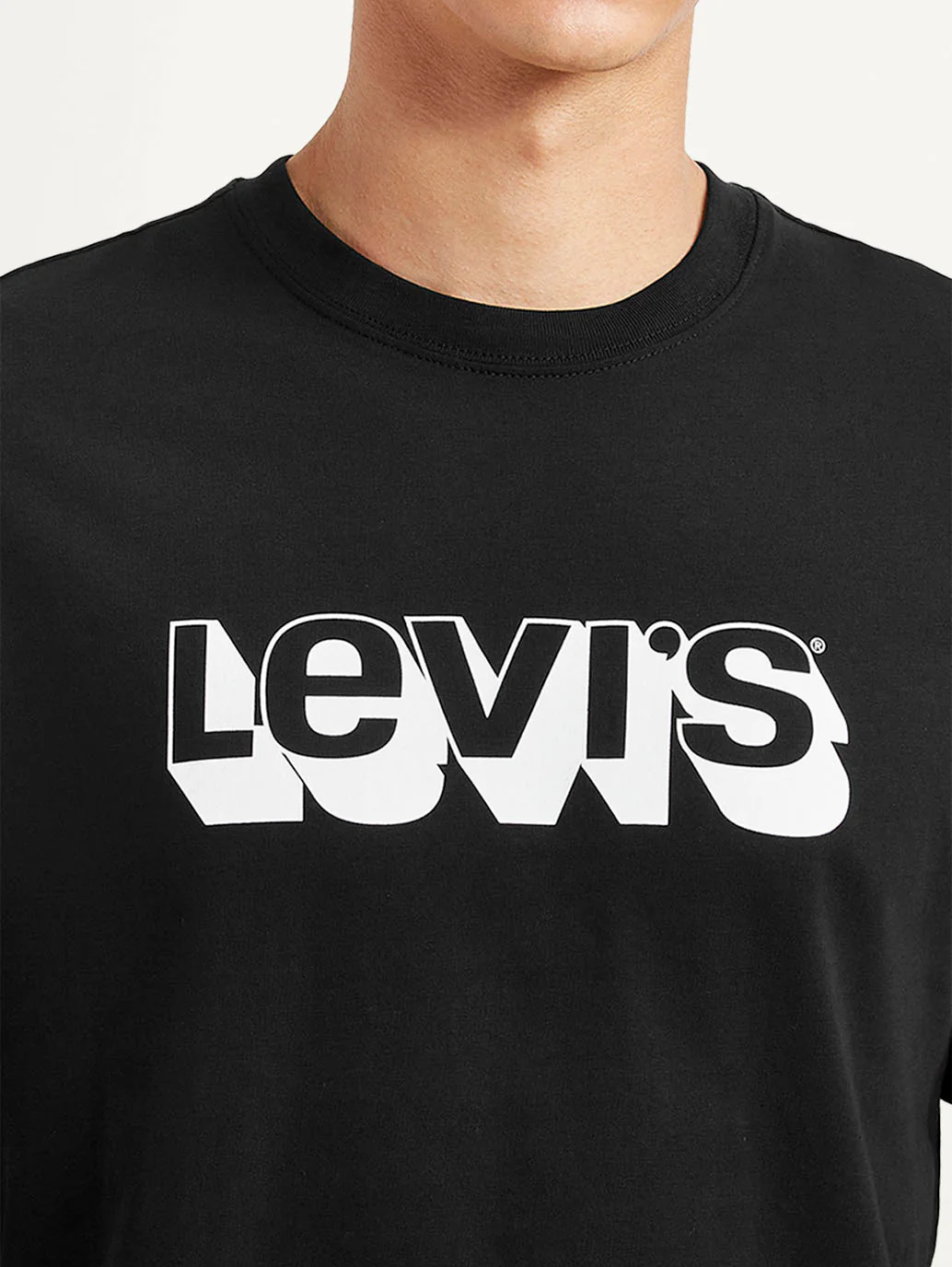 Men's Brand Logo Black Slim Fit T-shirt - Image 4
