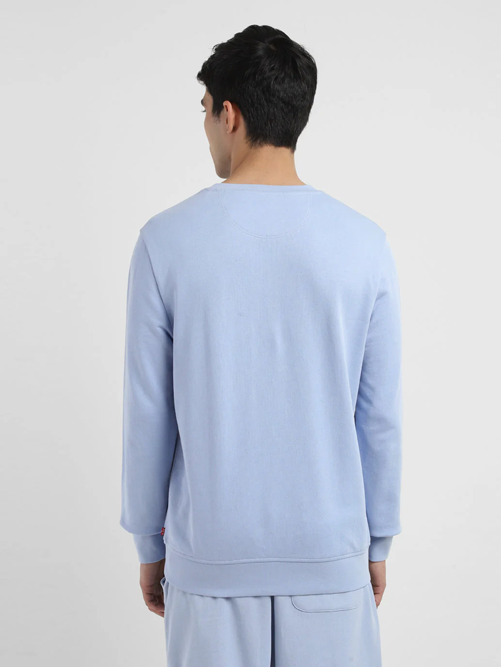 Men's Brand Logo Blue Crew Neck Sweatshirt - Image 3