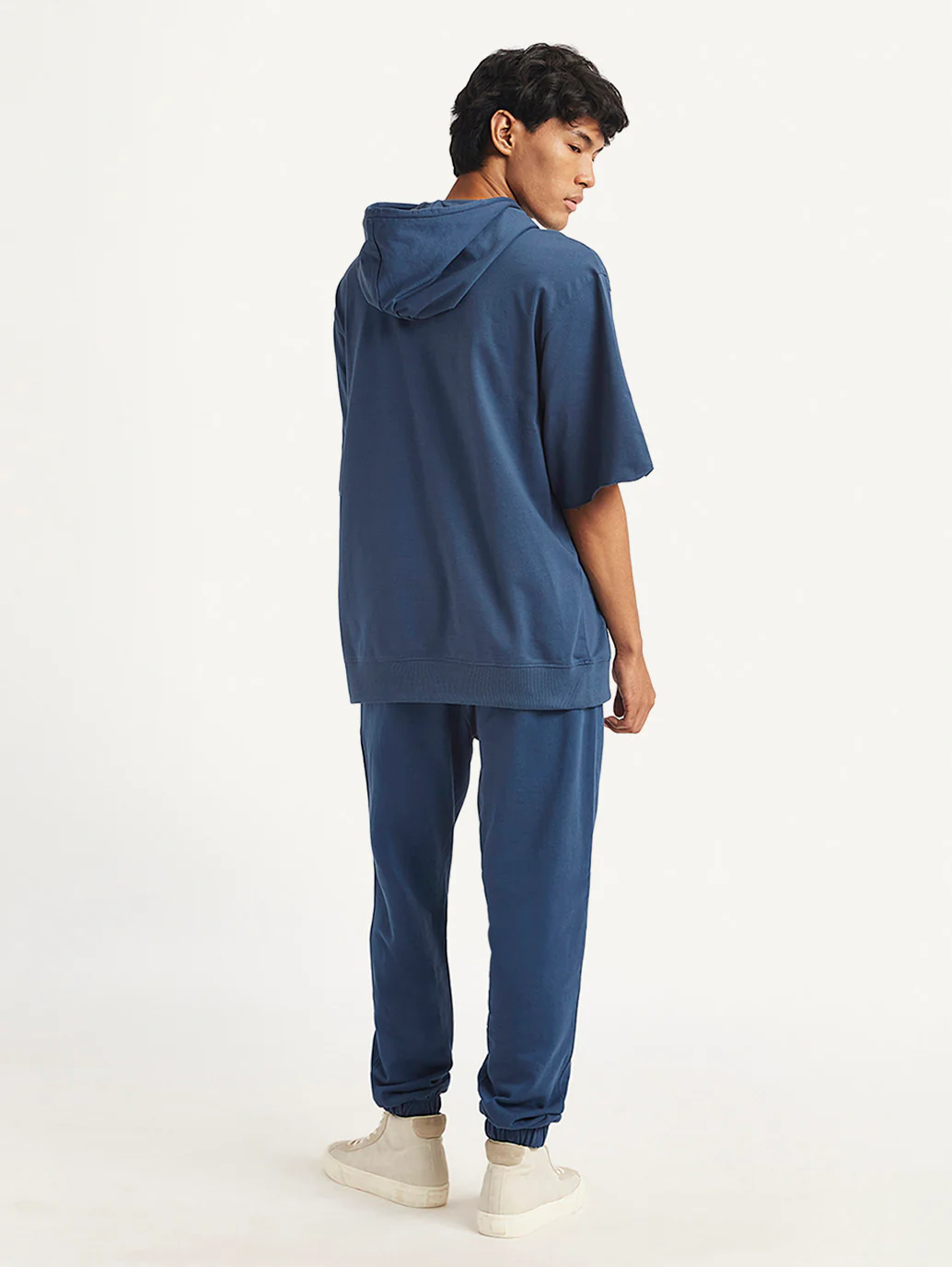 Men's Brand Logo Blue Hooded Sweatshirt - Image 2