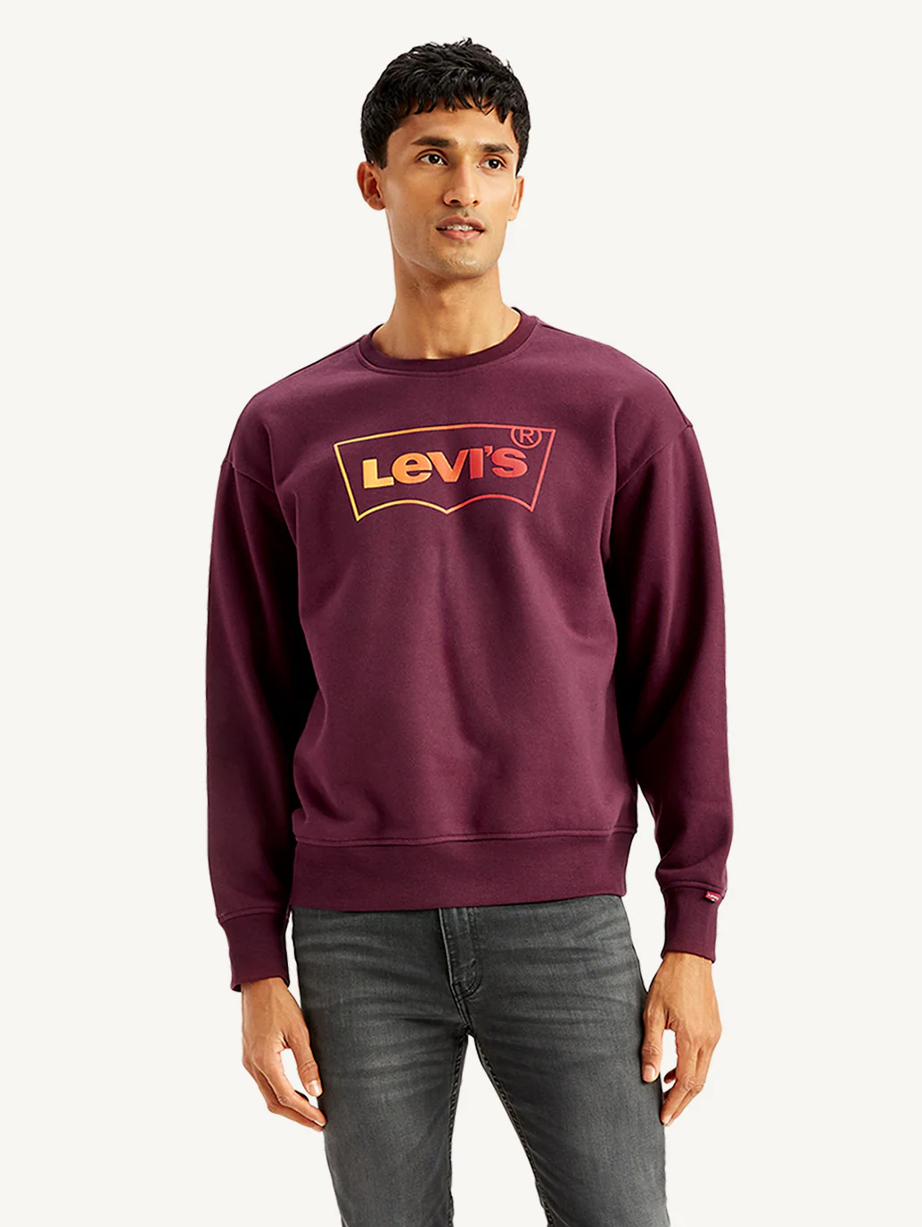 Men's Brand Logo Crew Neck Sweatshirt - Image 2
