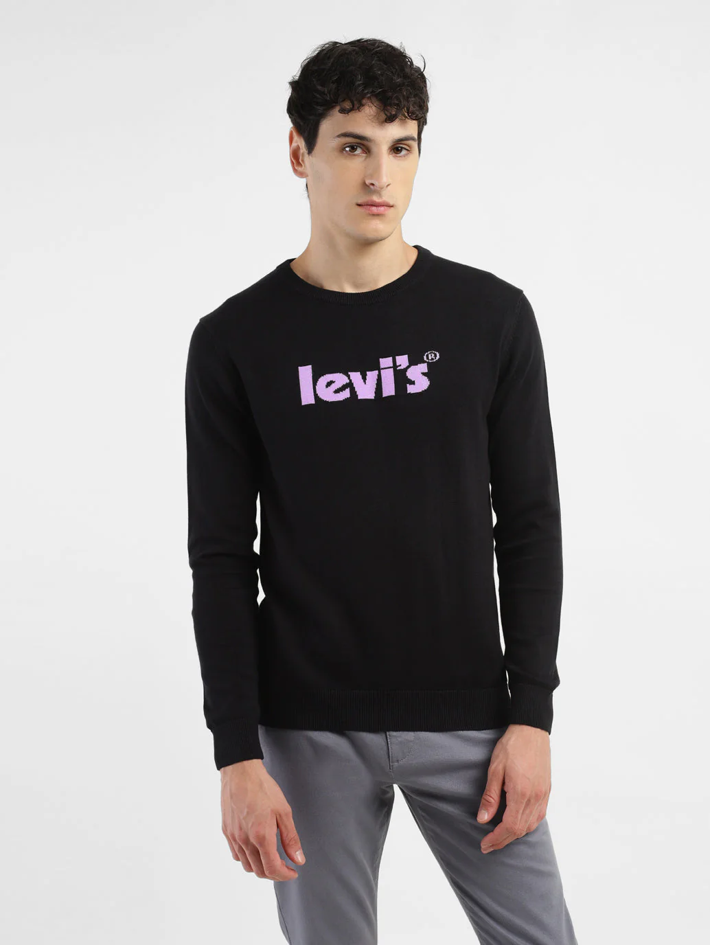 Men's Printed Crew Neck Sweater - Image 2