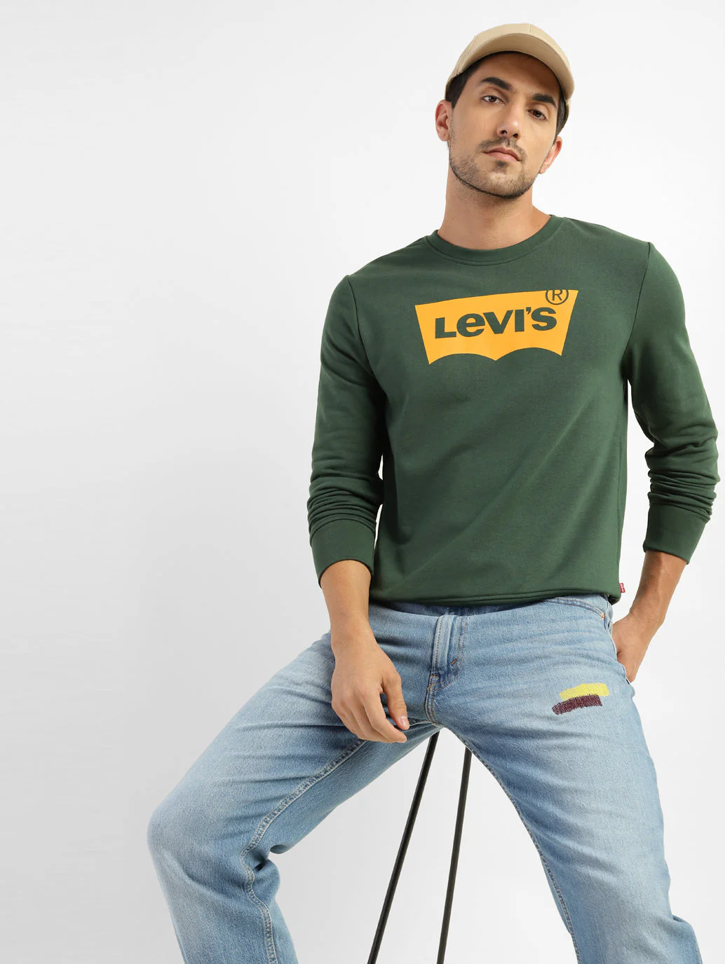 Men's Brand Logo Crew Neck Sweatshirt - Image 2