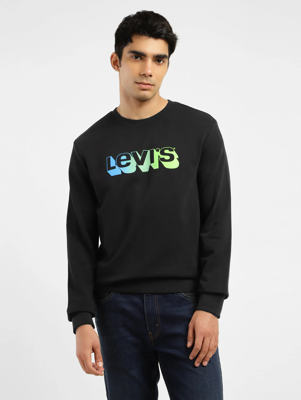 Men's Brand Logo Crew Neck Sweatshirt - Image 2