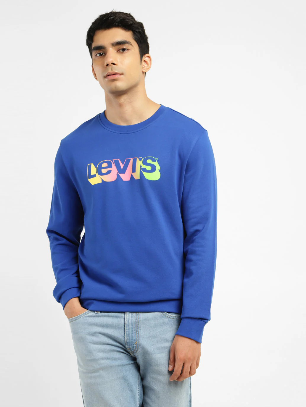 Men's Brand Logo Crew Neck Sweatshirt - Image 2