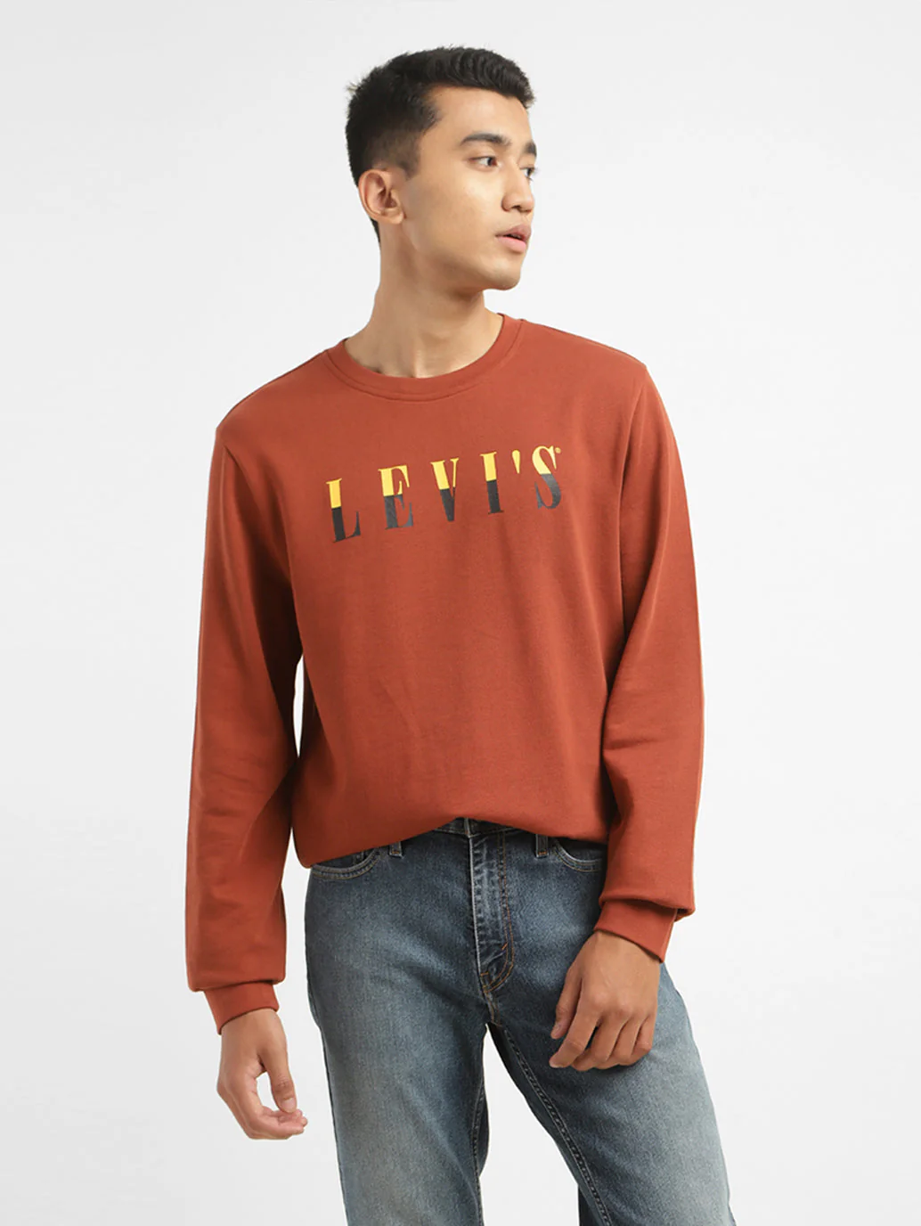 Men's Brand Logo Crew Neck Sweatshirt - Image 2