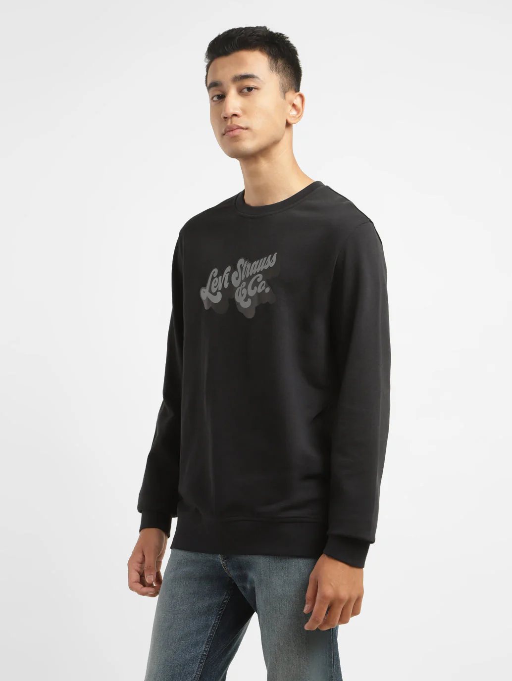 Men's Brand Logo Crew Neck Sweatshirt - Image 4