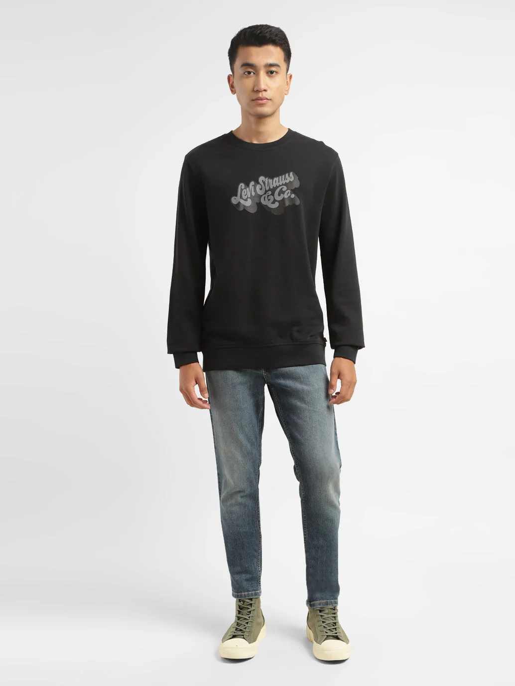 Men's Brand Logo Crew Neck Sweatshirt - Image 6