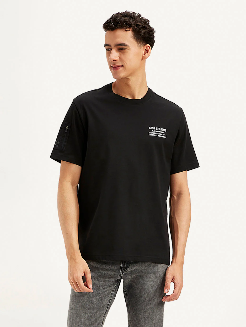 Men's Brand Logo Crew Neck Utility T-shirt - Image 2