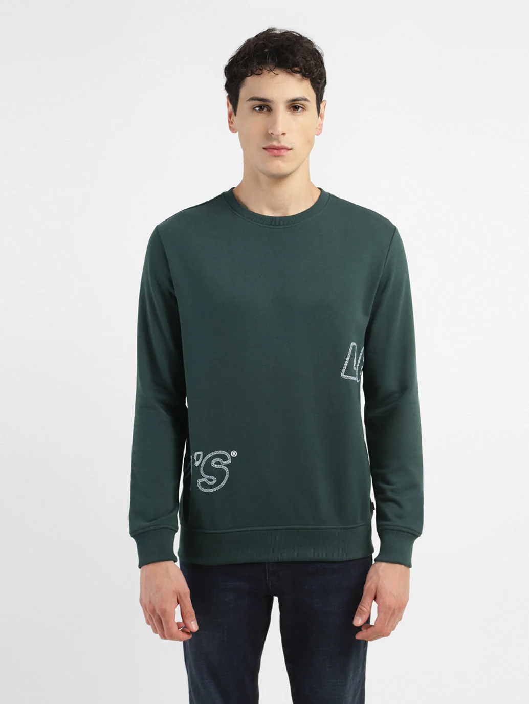 Men's Brand Logo Crew Neck Sweatshirt - Image 2