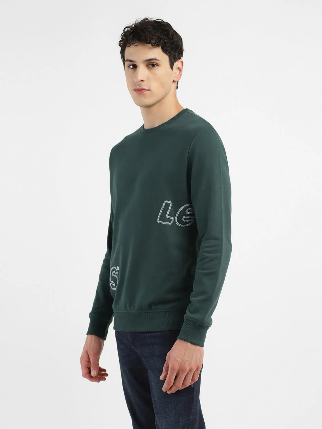 Men's Brand Logo Crew Neck Sweatshirt - Image 4