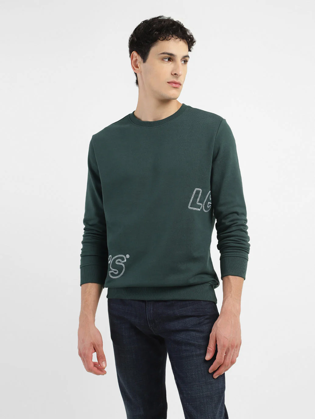 Men's Brand Logo Crew Neck Sweatshirt - Image 6