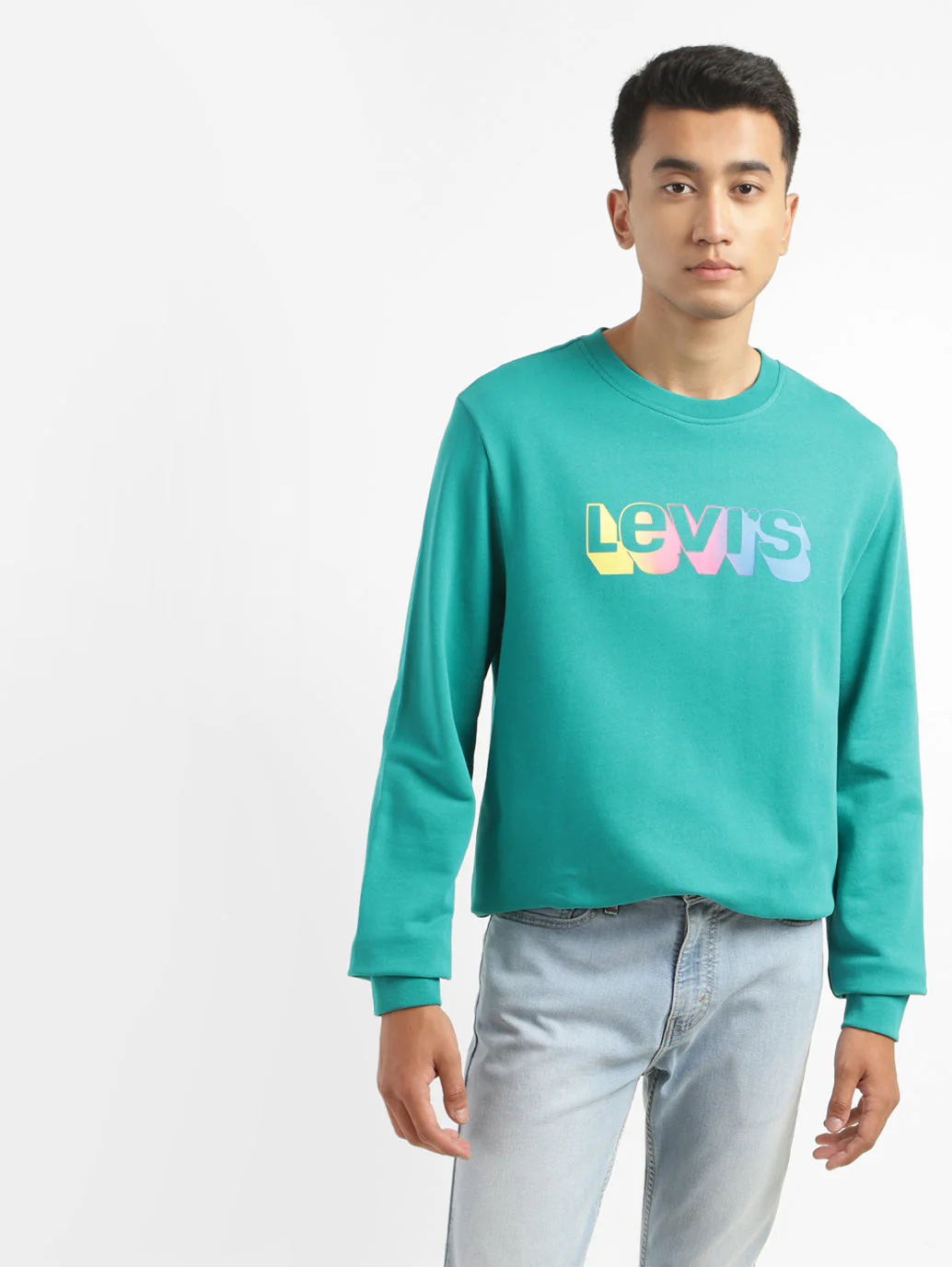 Men's Brand Logo Crew Neck Sweatshirt - Image 2