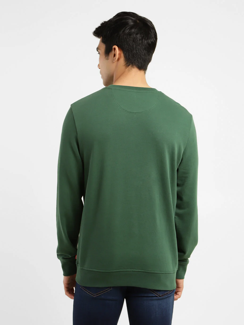 Men's Brand Logo Green Crew Neck Sweatshirt - Image 3