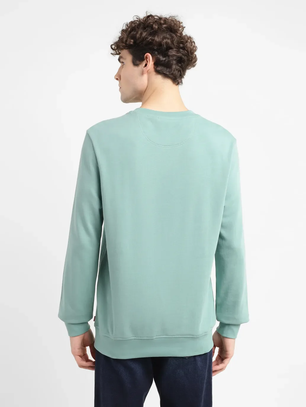 Men's Brand Logo Green Crew Neck Sweatshirt - Image 3