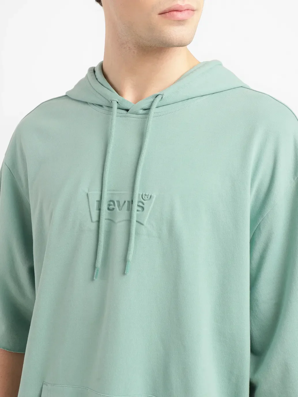 Men's Brand Logo Green Hooded Sweatshirt - Image 5