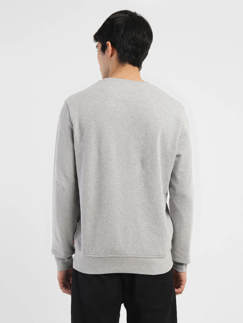 Men's Brand Logo Grey Crew Neck Sweatshirt - Image 3
