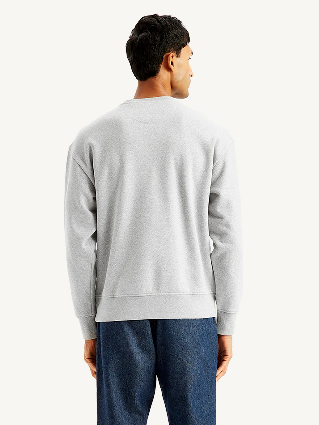 Men's Brand Logo Grey Crew Neck Sweatshirt - Image 3