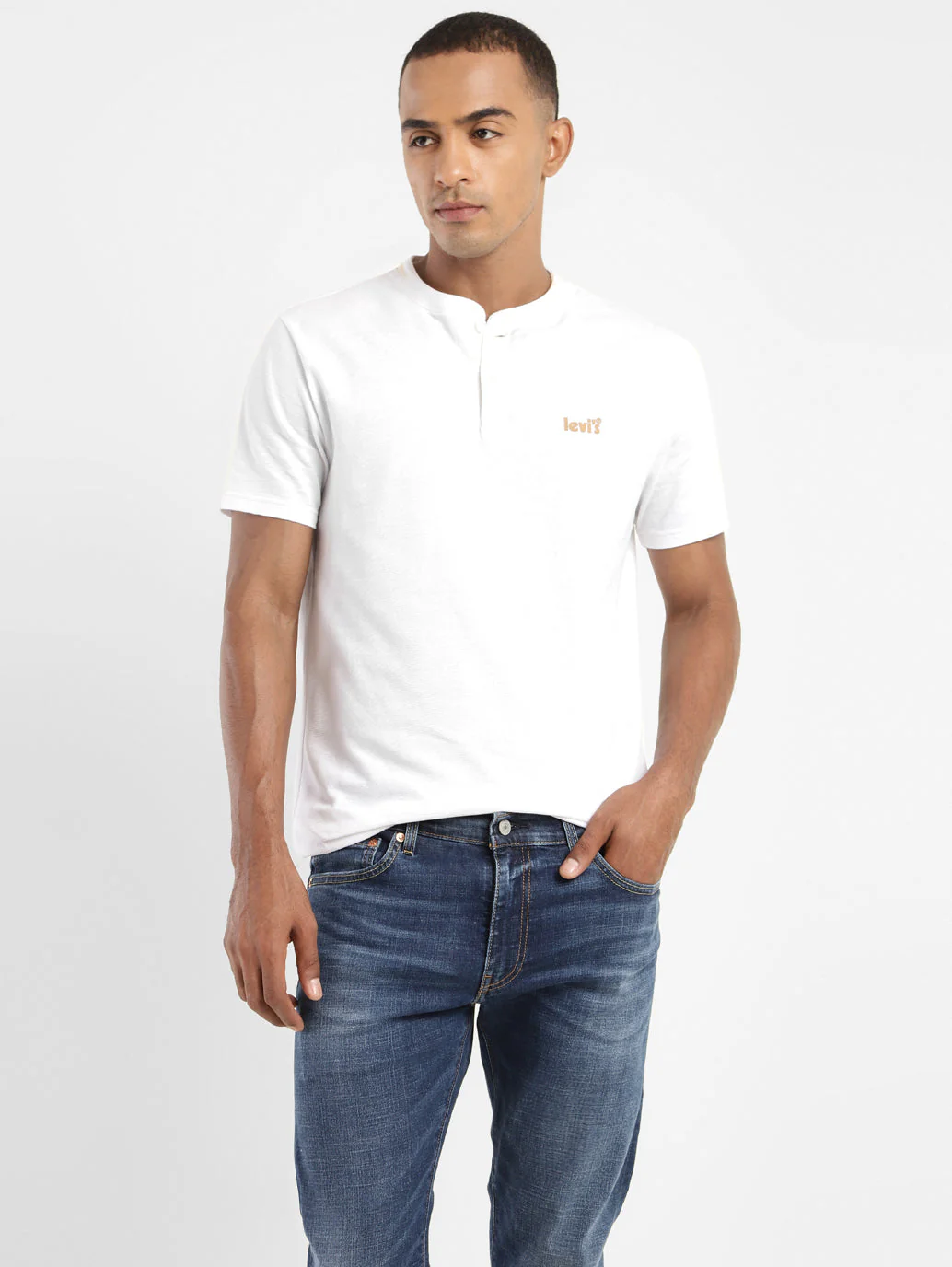 Men's Solid Henley Neck T-shirt - Image 2
