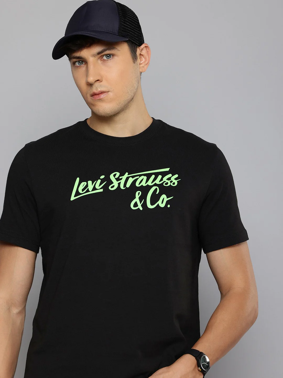Men's Brand Logo Loose Fit T-Shirt