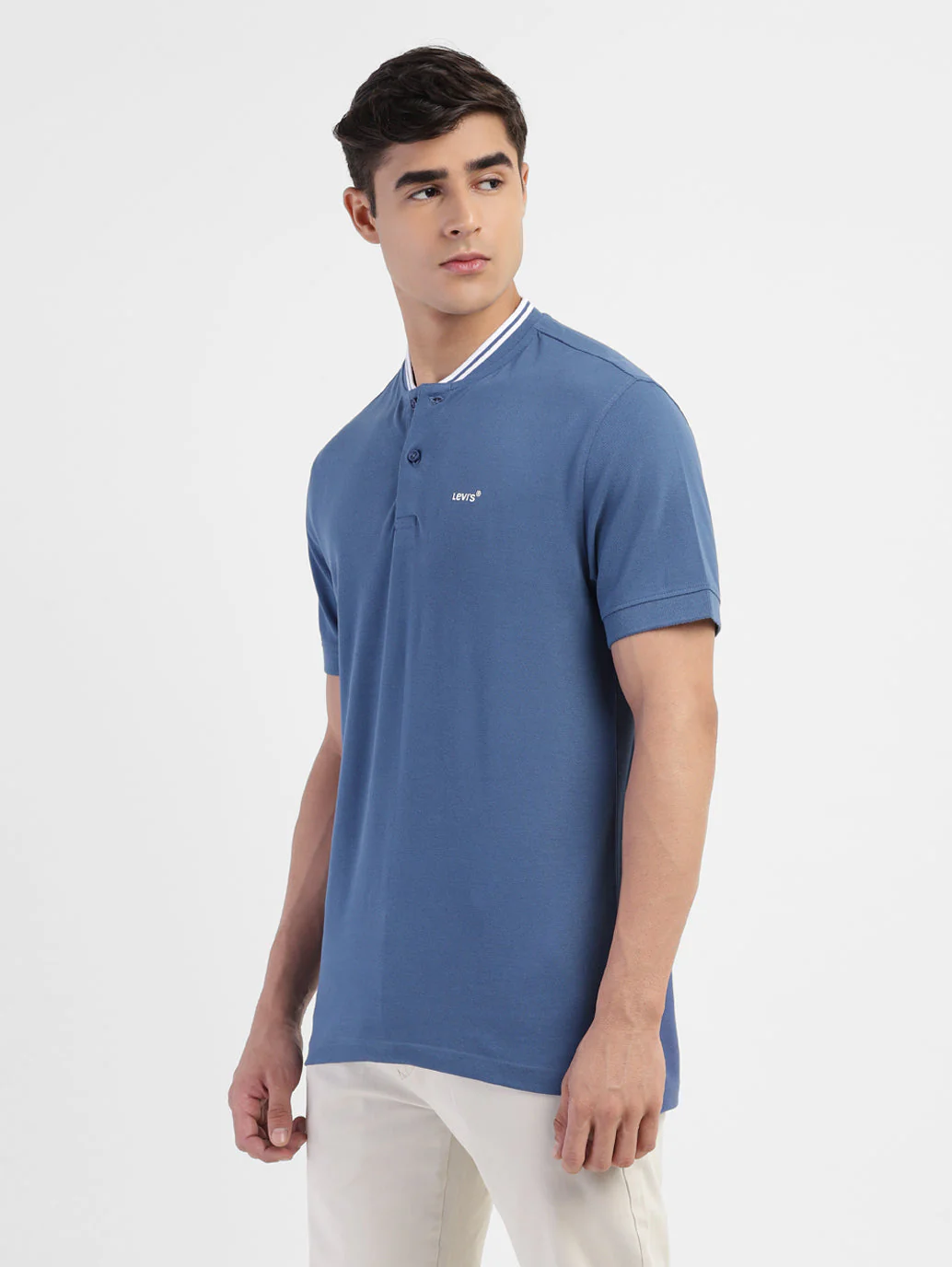 Men's Solid Band Neck T-shirt - Image 4