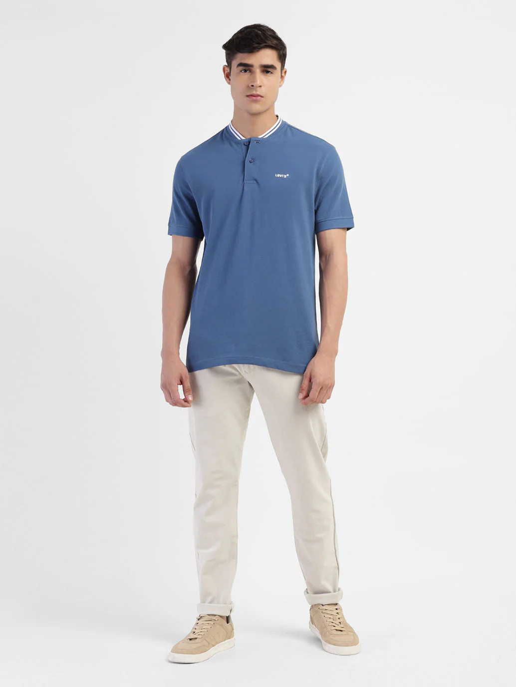 Men's Solid Band Neck T-shirt - Image 5